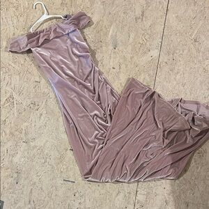 David’s Bridal off the shoulder velvet Gown